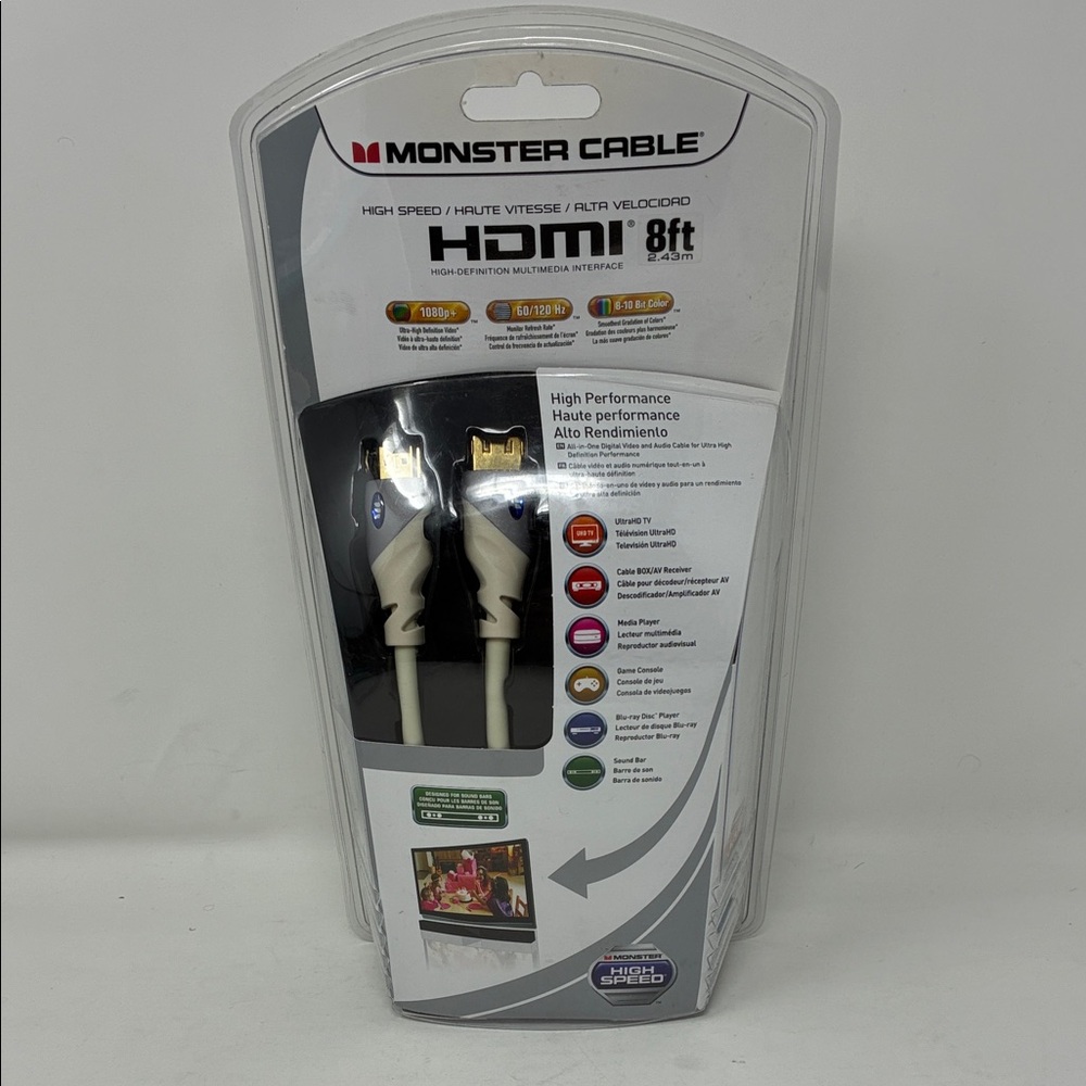 Monster Essentials High-Speed HDMI Cable – 8 ft